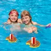 Float Inflatable Drink Cup Holder Donut Beverage Glass Holders Stand Floating Coasters Swimming Pool Party Toy Drink Stand