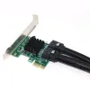 Karten 4 Port SATA 3.0 bis PCIE -Erweiterungskarte PCI Express PCIe Sata Adapter PCIe Sata 3 -Konverter für HDD SSD IPFS Mining Controller