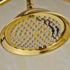 Gold Bathtub Shower Faucet Rainfall Brass 8 " Shower Head Shower Bath Mixer Tap Dual Handle Shower Mixer Brass Handshower