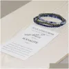 Beaded Mg0060 Natural Pyrite Energy Bracelet Sodalite Blue Aventurine Mala Beads Jewelry 4 Mm Mini Gemstone Set Drop Delivery Bracele Dhacw