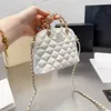 Mini handbag Leather Chain Shell bag Ladies Luxury Shoulder Bag Designer Crossbody Bag Girls Makeup Bag Mobile Phone Bag Diamond Pattern Quilted Bag Walle Card