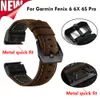 20 22 26 мм кожаный ремешок для часов Quick Easyfit для Garmin Fenix 7S 7 7x 5 5x 5Splus 6 6S 6x Pro Smart Watch Bracelet