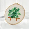 Växtmönster diy broderi materialpaket båge broderi ram cross stitch kit handgjorda hängande målning sömnadsmaterial