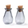 10pcs Mini Glass Cork Bottles Small Wishing Bottles DIY Vials for Home Decorations Wedding Birthday Party Glass Jars 17x27mm