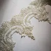 1 ° corde bianca in oro in tessuto fiore Venice Venezia Mesh Terinetto in pizzo Craft da cucito per abiti da sposa per sposa 22 cm