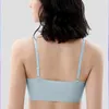 Camisoles Tanks Kvinnors bekväma sömlösa BH utan konsol Solid Strap Sexig Push Up Sports Bras med kuddar Big Size Brassiere Vest BH