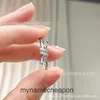 Anéis de designer de primeira classe para feminino Tifância de nó de enrolamento anel de diamante S925 Patada 18k Ring Rose Twist Ring Original 1: 1 com logotipo real