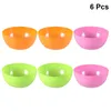 6pcs Reusable Round Plastic Unbreakable Mixing Serving Bowls for Candy Pasta Parties Side Salad Dip Snack