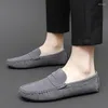 Casual Shoes Designer Fashion Mens Women Driving Luxury Boat Man Peas Slip-On Dress Loafers Moccasins Läder för män Skodon