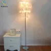 Lámpara de lámpara de led de cristal moderno nórdico Estudio de dormitorio Restaurante Lámparas de la noche de la noche del hotel Decoración de la sala de estar luces del piso de plumas
