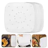 Luchtfriteuse vierkant bakpapier 100 vellen Siliconenolie Papier Broodje Cake Papier Saucer Nitaanval Stoommand Mat Bak Kook