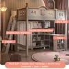 Französisch Kinderbett Noble American Massivholz gestaffeltes Etagenbett hoch und niedrig Kinder Bett Kinder Schlafzimmer Möbel Mädchen Kinderbett