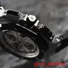 Захватывающее AP запястье Watch Royal Oak Offshore 26400 Диаметров 44 мм один трудно найти белый фон черный хромоток