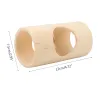 Hamster Wood Tunnel Hollow Bamboo Chew Toys Ferret Play Center for Hedgehog Rat Wooden Hideaway avec 3 trous