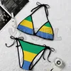 Gana de 2 peças biquíni 3D em todo o biquíni sexy de biquíni feminino para garotas de praia de praia roupas de cosplay