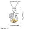 Ny personlig oändlig kärlek Rose Little Bee Colorful Pendant Necklace Animal Jewelry
