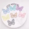 30pcs/Lot Embroidery Mesh Butterfly Appliques For Shoe Flower Materials DIY jewelry Headwear Accessories