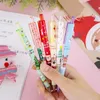 30 stcs/veel schattige kerstgel pennen cartoon Santa Claus Tree Snowmen Elk Kawaii Press Pen 0,5 mm Black School Kids briefpapier geschenken 240401