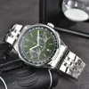 Designer Watch Mens Watch Luxury Quartz PolsWatch Navitimer Chronograph Sapphire Glass Fashion Montre de Luxe roestvrijstalen staalband Relojes Breitling B01