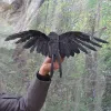 Halloween Prop Federn Crow Bird Groß 25 x 40 cm Spreizende Flügel Black Crow Toy Model Spielzeug, Performance Requisite