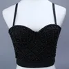 Femmes simples perles soutien-gorge Vêtements de gilet de luxe pour femmes suspense dames corset crop top