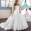 Girls Lace Dress Abito da damigella d'onore abiti per bambini per ragazze abiti da sposa vestito da principessa 5 10 anni Vestido 240407