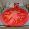 New 2020 Thick Tomato egg vegetables print Blanket Four Seasons Durable Soft Flannel Blanket for Bed Gift Throw Bedspread