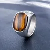 Natural Onyx Tiger Eye GRANDS anneaux turcs pour hommes