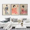 Arte orientale retrò donna giapponese kimono geisha poster stampare figura vintage tela dipinting wall art immagine decorazioni per la casa