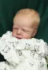 19inch Reborn Doll Kit Cayle Color Unfinished Doll Parts with Cloth Body Lifelike Soft Touch Fresh Color Unpainted Doll Kit