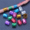 50st Punk Hip Hop Spiral Hairpin For Women Girls Dreadlocks Colorful Hair Clips Aluminium Ring Hair Accessories Claws Hairband