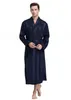 Mens Silk Satin Pyjamas Sleepwear Robe gewaden Bathrobe Nachtjarig