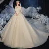 Bateau Bling Princess Bridal Ball -klänningar Plus Size Country Sequined Wedding Dresses Gorgeous Wed Dresses Shiny Gown Sweep Train Brudklänningar Täräckade Vestidos de Novia
