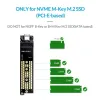 Hubs orico M2 SSD Case NVME SSD -behuizing M.2 om C transparante harde schijfbehuizing te typen voor NVME PCIe NGFF SATA M Key SSD Disk TCM2