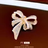 Illusionary Diamond Studded Pearl Bow Brooch with High-end Feel, Sweet Temperament, A Small and Versatile Design Feel Accessory