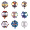 5pcs 18 pouces rondes rond espagnol joyeux anniversaire ballons en feuille Feliz Cumpleanos Helium globos baby shower anniversaire de fête de fête de fête