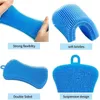 Silicone Dish Wash Brush Pot Sponge Scurber Silicone Rétalonnant PAUT FRUTS Pot Brosse de lavage de la cuisine