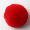 6 cm solide rex lapin couleur pompom keychain bag scure scarf bricolage alimentations matériel en gros support mixte couleur 25pcs