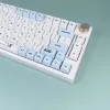 Tillbehör 133 Keys/Set Cute White KeyCap PBT Anime LDA (Liknande MDA) Profil Key Caps för DIY Mechanical Keyboard Gaming KeyCaps MX Switch