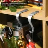 1 stks Nieuwjaar kerstkous houders haken open haard mantel hanger metalen hangende clip voor thuissok kerstboomdecoraties