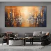 Abstract Golden CityScape Oil Painting Hand GilT Abstract Landscape Canvas Painting for Living Room Decor Impression Wall Art