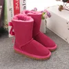 Дети Bailey 2 Bows Snow Boots Designer подлинные малыши Сплошные ботас Nieve Winter Girls обувь для малыш