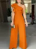 بالإضافة إلى الحجم 5xl Vonda Elegant Ruffled Belesuits Summer Women Rompers One Houtter Party Playuit Dashon Discal Long Long بشكل عام 240410