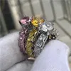 Band Rings Luxury Retro 925 Sterling Silver Designer Engagement Ring Womens Party Ladies Gift Finger Jewelry Wholesale J240410
