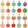 Sweet Spring Colorful Flower Charm Pendant, Trendy Multicolor Sakura Emalj halsband Tillbehör Handiga hantverksmycken leveranser M28