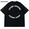 Hip Hop Overize Men T-Shirt T-shirt Letter Symbol Drukukowany projektant linii T-koszulka HARAJUKU