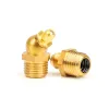 2PCS/Lot M4/M5/M6/M8/M10/M12/M14 MANNELIJKE DRAAD 1MM VECHT 45/90/180 ﾰ Degree Rechte Brass Hydraulic Zerk Vet Vet Nipple Fittingen