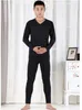 Heren thermisch ondergoed aankomst mannen wintergroothandel fabrikanten v-neck super grote niet-niet-ongewenste zwaarlijvige katoen losse long johns plus maat xl