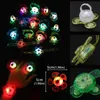 Giocattoli volanti a LED 5 pezzi LED Luminious Spinner Glow in the Dark Party Supplies Toying Giocattolo Giocattolo Light Party Light Party Giocate Fun Party Game 240410