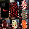 Red Chilli Pepper Patroon telefoonhoes voor iPhone 15 13 11 12 14 Pro Max XS 7 8 Plus SE 2020 X XR 12 13 Mini Soft Cover